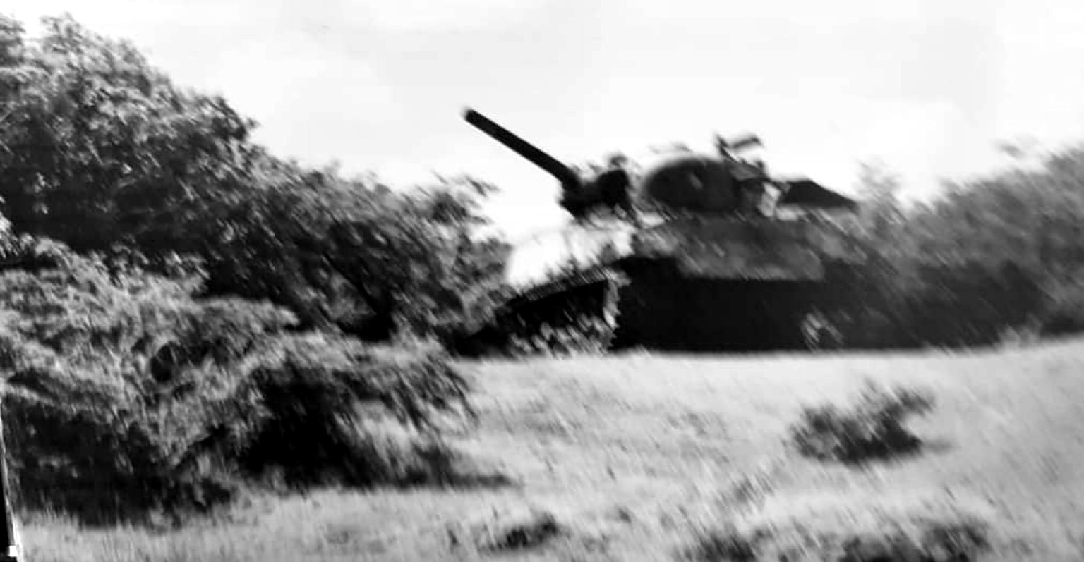 War tanks in the hills of Playa Flamenco. These tanks still remain in the hills of Playa Flamenco.